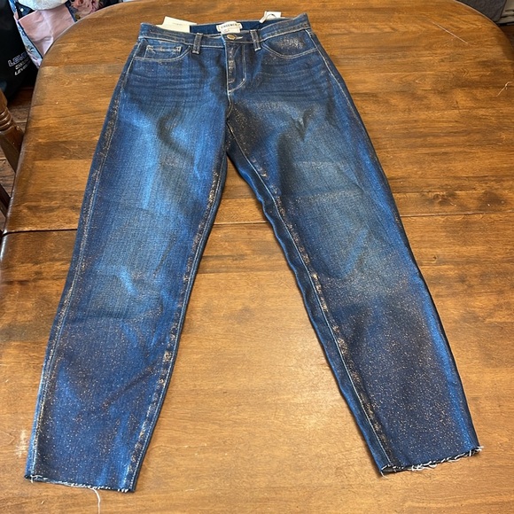 L’AGENCE shiny French slim jeans with gold glitter - Picture 5 of 14